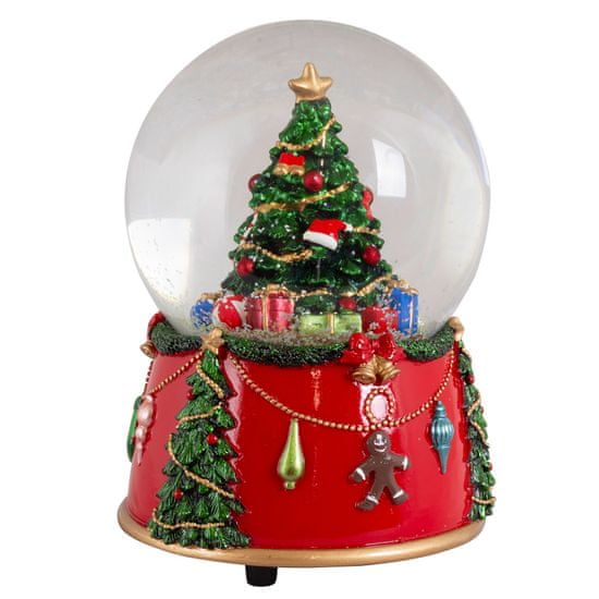Dům Vánoc Sněhová koule s hrací skřínkou Stromeček 14 cm