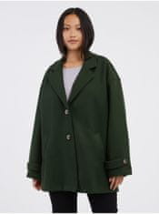 Noisy May Tmavě zelený dámský kabát Noisy May Alicia XS