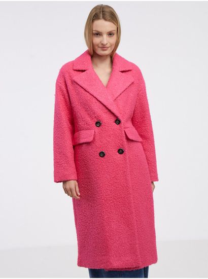 ONLY Tmavě růžový dámský kabát ONLY Valeria