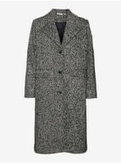 Vero Moda Šedo-černý dámský vzorovaný kabát AWARE by VERO MODA Gaida XS