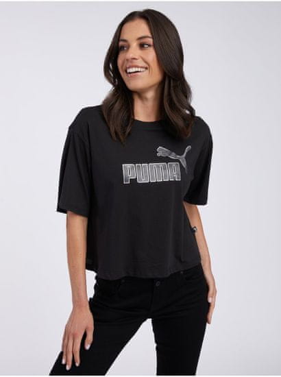 Puma Černé dámské tričko Puma ESS+ Marbleized