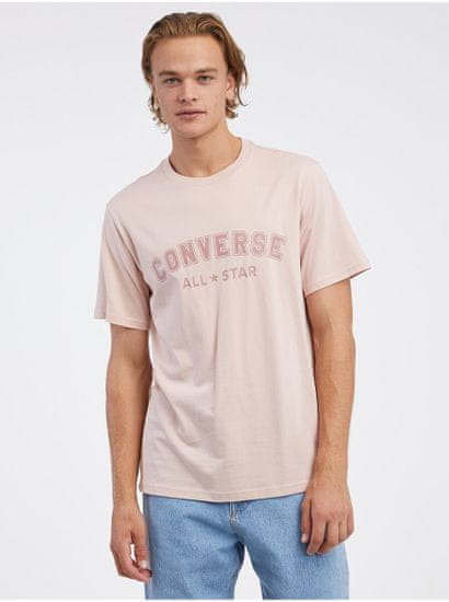 Converse Světle růžové unisex tričko Converse Go-To All Star