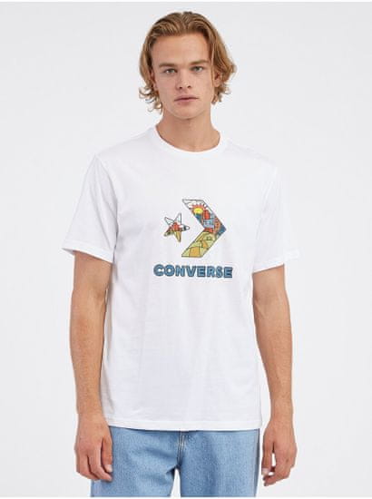 Converse Bílé pánské tričko Converse Star Chevron