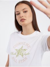 Converse Bílé dámské tričko Converse Chuck Taylor Floral S