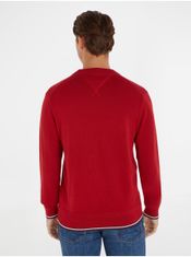 Tommy Hilfiger Červený pánský svetr s příměsí hedvábí Tommy Hilfiger L