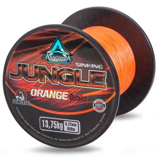 Saenger Anaconda šňůra Jungle Orange 0,20mm 600m