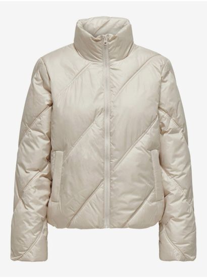 Jacqueline de Yong Krémová dámská prošívaná zimní bunda JDY Verona