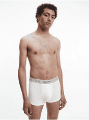 Calvin Klein Bílé pánské boxerky Calvin Klein Underwear Embossed Icon S