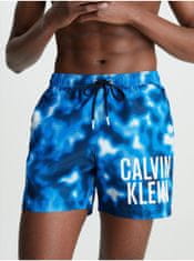 Calvin Klein Modré pánské vzorované plavky Calvin Klein Underwear L