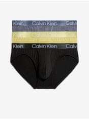 Calvin Klein Sada tří pánských slipů v černé, žluté a šedé barvě 3PK Calvin Klein Underwear S