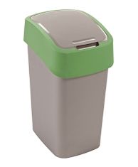 Koš odpadkový výklopný 9L FLIPBIN stříbrná/zelená