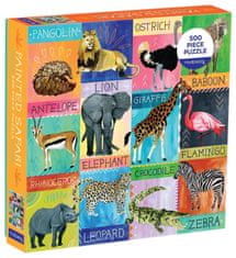Mudpuppy Čtvercové puzzle Malované safari 500 dílků