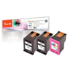Peach Inkoustová náplň HP No. 652, MultiPack Plus, 2x11 ml, 1x8 ml kompatibilní černá/ CMY