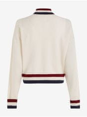 Tommy Hilfiger Bílý dámský vlněný svetr s příměsí kašmíru Tommy Hilfiger XL