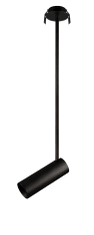 Nova Luce Nova Luce Vestavné výklopné svítidlo Brando - max. 10 W, GU10, pr. 60 x 850 mm, černá NV 7409604