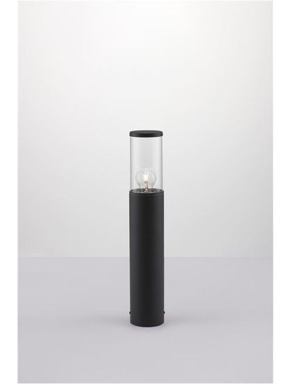 Nova Luce NOVA LUCE venkovní sloupkové svítidlo ZOSIA tmavě šedý hliník a čirý akryl E27 1x12W 220-240V bez žárovky IP65 9060182