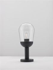 Nova Luce NOVA LUCE venkovní sloupkové svítidlo OMIKA tmavě šedý hliník a čiré sklo E27 1x12W 220-240V bez žárovky IP54 9060195