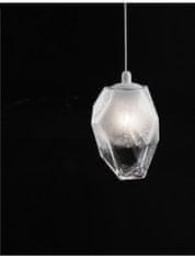 Nova Luce NOVA LUCE závěsné svítidlo ICE bílé sklo s přechody a bílý kov G9 1x5W 230V IP20 bez žárovky 9160231