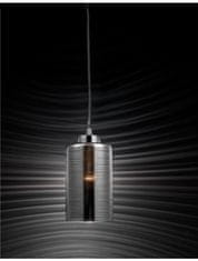 Nova Luce NOVA LUCE závěsné svítidlo BLAKE kouřové sklo chromovaný hliník E27 1x12W 230V IP20 bez žárovky 9361561