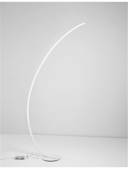 Nova Luce NOVA LUCE stojací lampa PREMIUM bílý hliník a akryl LED 30W 230V 3000K IP20 stmívatelné 9396061