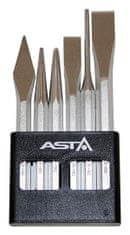 ASTA Vyrážeč, sekáče a důlčíky, sada 6 ks, Cr-Mo ocel - ASTA