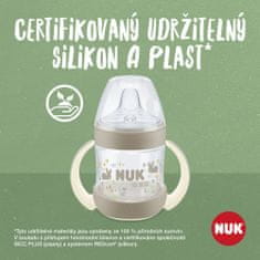 Nuk Láhev kojenecká For Nature na učení s kontrolou teploty, zelená 150 ml