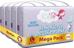 MonPeri Klasik Pleny jednorázové L (8-12 kg) 152 ks - Mega Pack