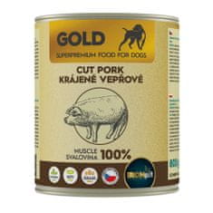 IRONpet Gold Dog Vepřová krájená svalovina, konzerva 800 g