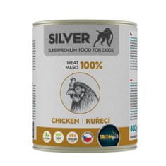 IRONpet Silver Dog Kuřecí 100% masa, konzerva 800 g