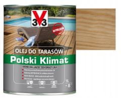 V33 Olej na dřevěné terasy ochranný čirý 1l