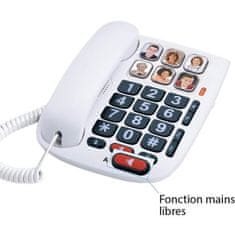 VERVELEY Bílý šňůrový telefon Alcatel TMax 10 pro seniory