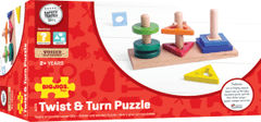 Bigjigs Toys Dřevěné nasazovací geometrické tvary GEOMETRIO vícebarevné