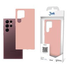 3MK ochranný kryt Matt Case pro Samsung Galaxy S22 Ultra (SM-S908) lychee/růžová