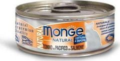 Monge MONGE NATURAL kousky tuňáka s lososem pro kočky 80 g