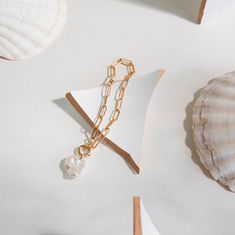 Decadorn Půvabný náramek s pravou perlou Sea Chunky