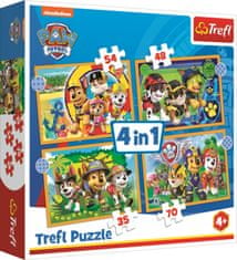 Trefl Puzzle 4v1 Prázdniny Tlapková Patrola