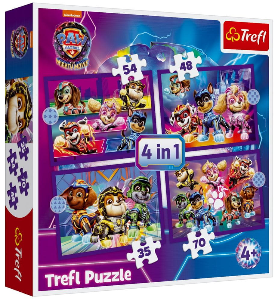 Trefl Puzzle Tlapková patrola Hrdinové 4v1