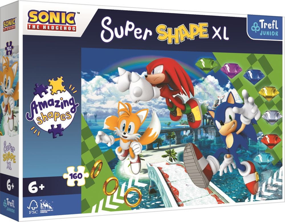 Levně Trefl Puzzle Šťastný Sonic 160 XL Super Shape