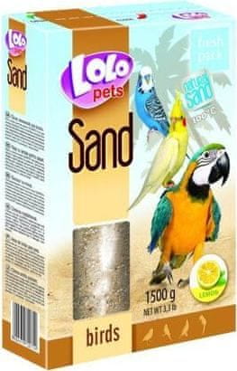 LOLO LOLOpets citrónový písek pro ptáky 1500 g
