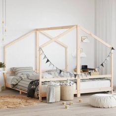 Petromila Dětská postel 2x (90 x 200) cm masivní borové dřevo