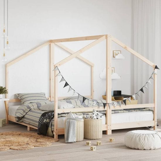 Greatstore Dětská postel 2x (90 x 200) cm masivní borové dřevo