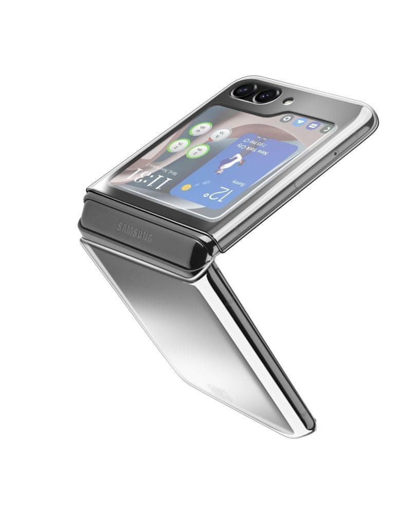 Levně CellularLine Zadní kryt s ochranným rámečkem Clear Duo pro Samsung Galaxy Z Flip5 CLEARCSGALZFLIP5T, čirý