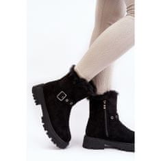 Vinceza Dámské fleecové boty na zip Black velikost 39