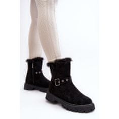 Vinceza Dámské fleecové boty na zip Black velikost 39
