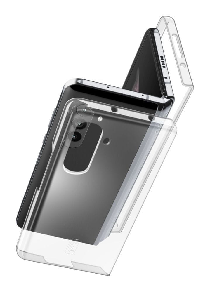 CellularLine Zadní kryt s ochranným rámečkem Cellularline Clear Duo pro Samsung Galaxy Z Fold5 CLEARCSGALZFOLD5T, čirý