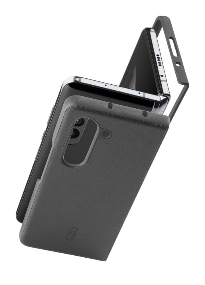 Levně CellularLine Ochranný kryt Fit Duo pro Samsung Galaxy Z Fold5, PU kůže FITDUOGALZFOLD5K, černý