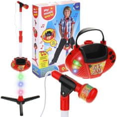Nobo Kids  Mikrofon na stojanu Studio Boombox Karaoke MP3