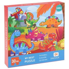 Nobo Kids  Vzdělávací puzzle 28 dílků. Puzzle s dinosaury