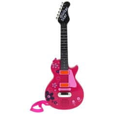 Nobo Kids  Elektrická rocková kytara s kovovými strunami, růžová