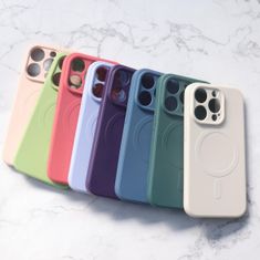 MG Silicone MagSafe kryt na iPhone 15, šedý